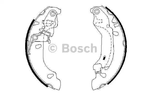 Задние барабанные тормозные колодки 0986487669 BOSCH