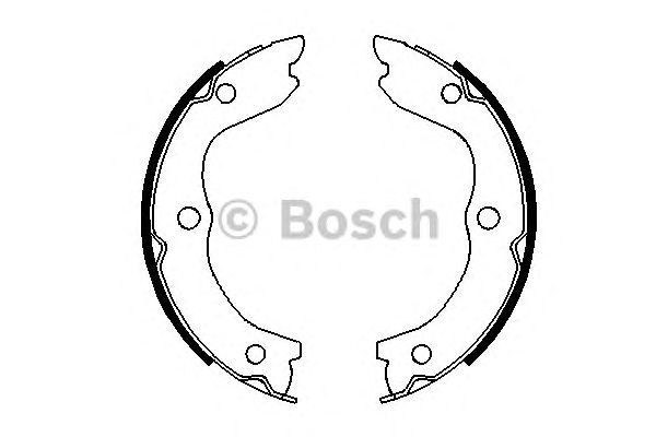 Колодки ручника/стоянкового гальма 0986487698 Bosch