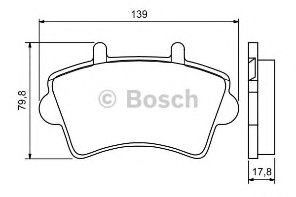 0986494031 BOSCH Передние тормозные колодки купить в Ужгород