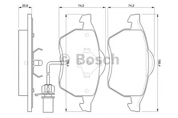 0986494035 BOSCH Передние тормозные колодки купить в Житомир