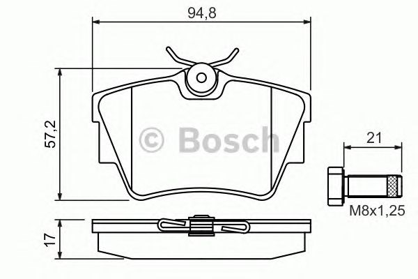 BOSCH 0986494040 Колодки тормозные задние дисковые в наличии Ирпень