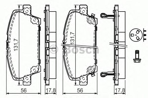 0986494136 BOSCH Колодки тормозные передние дисковые купить в Ровно