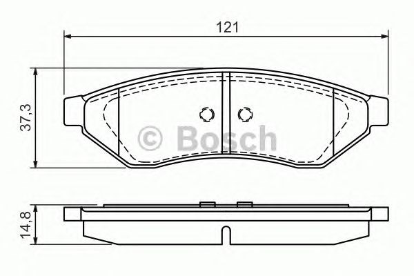 Задние дисковые колодки 0986494172 BOSCH