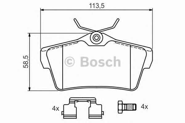 0986494192 BOSCH Задние тормозные колодки купить в Полтава