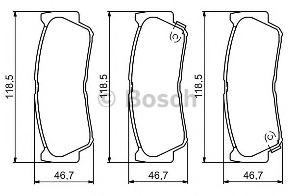 Задние дисковые колодки 0986494230 BOSCH
