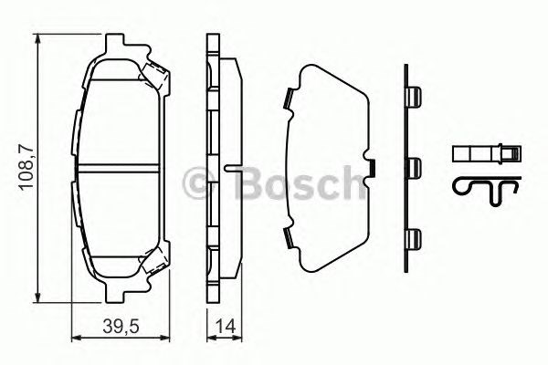BOSCH 0986494232 Колодки тормозные задние дисковые в наличии Павлоград