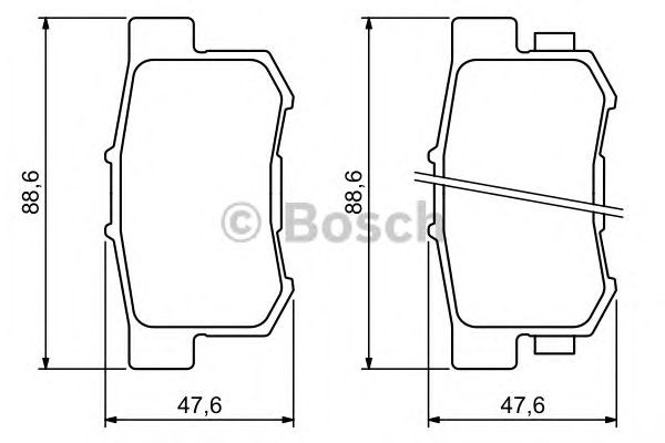 0986494233 BOSCH Колодки тормозные задние дисковые купить в Запорожье