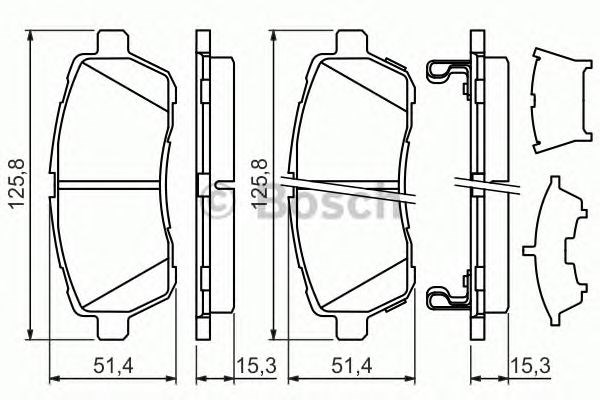 0986494321 BOSCH Колодки тормозные передние дисковые купить в Павлоград
