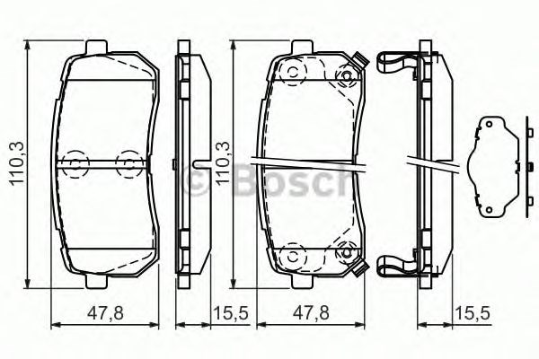 Колодки гальмові задні, дискові 0986494327 Bosch