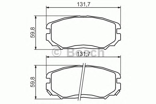 Колодки тормозные дисковые комплект 0986494374 BOSCH