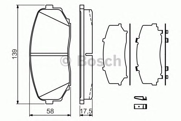 Колодки гальмівні передні, дискові 0986494375 Bosch