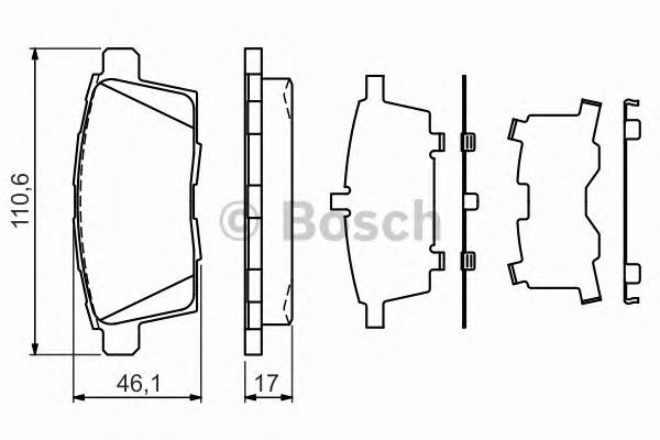 Колодки гальмові задні, дискові 0986494376 Bosch