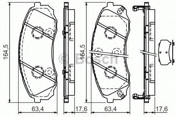 Колодки гальмівні передні, дискові 0986494377 Bosch