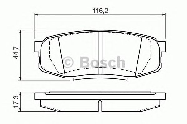 0986494380 BOSCH Задние тормозные колодки купить в Хмельницкий
