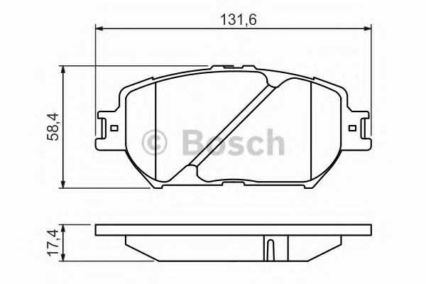 Передние тормозные колодки 0986494418 BOSCH