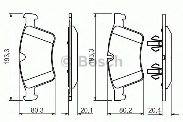 BOSCH 0986494427 Передние тормозные колодки в наличии Одесса