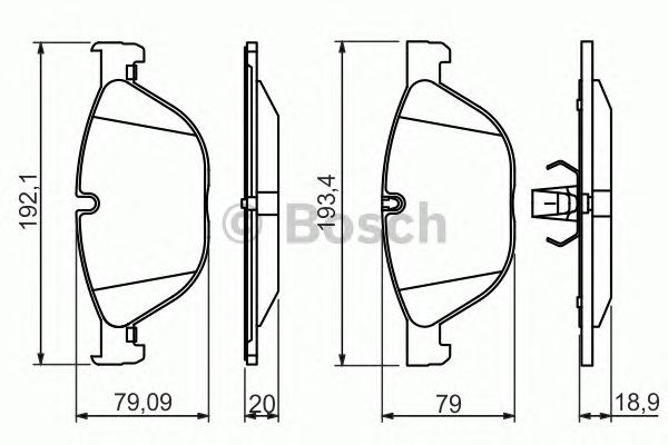 BOSCH 0986494429 Передние тормозные колодки в наличии Харьков