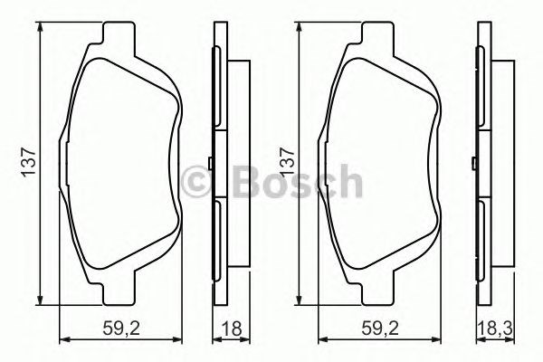 BOSCH 0986494438 Колодки тормозные передние дисковые в наличии Украина