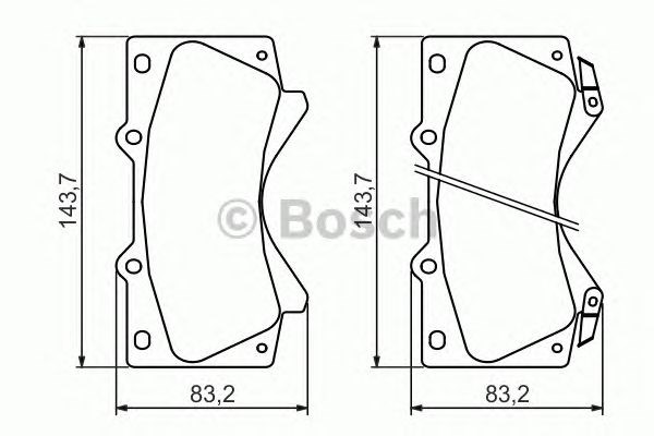 Тормозные колодки 0986494449 BOSCH
