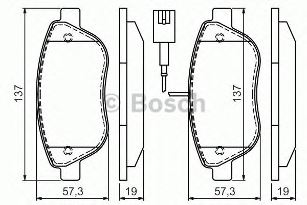 BOSCH 0986494464 Передние тормозные колодки в наличии Черкассы