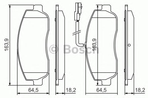BOSCH 0986494498 Передние тормозные колодки в наличии Винница