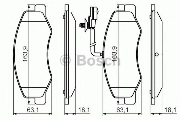 Колодки тормозные дисковые комплект 0986494499 BOSCH