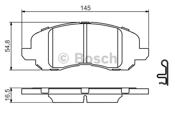 Колодки передние 0986494575 BOSCH