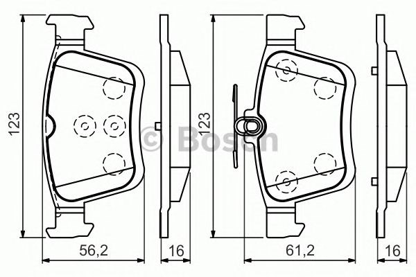 Колодки гальмові задні, дискові 0986494659 Bosch