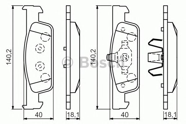 Колодки тормозные 0986494661 BOSCH