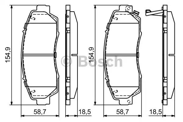 0986494685 BOSCH Передние тормозные колодки купить в Тернополь