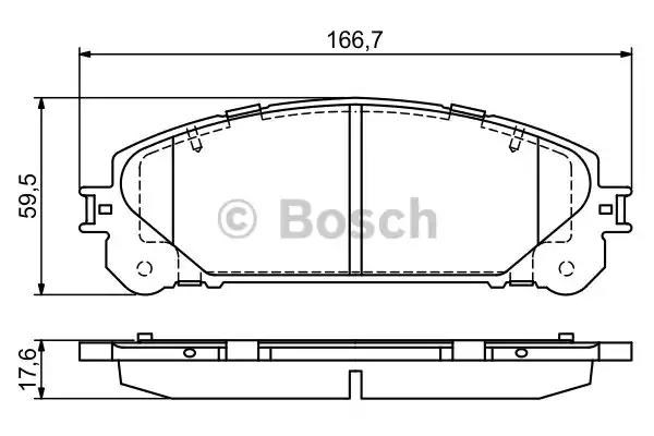 Передние тормозные колодки 0986494686 BOSCH