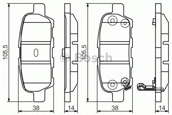 Задние колодки 0986495089 BOSCH