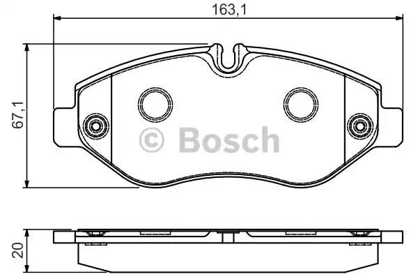 Колодки передние 0986495113 BOSCH