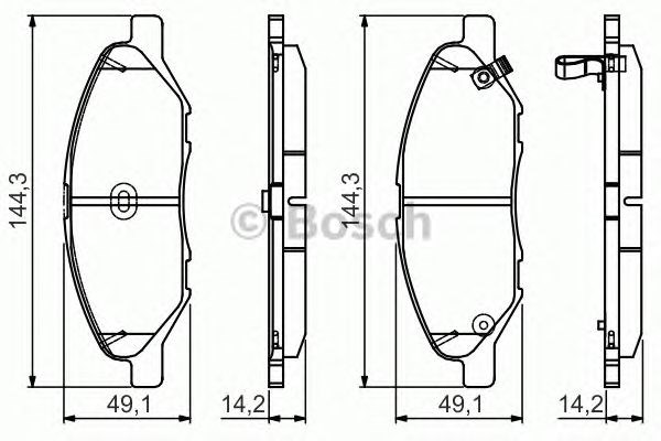 Тормозные колодки 0986495133 BOSCH