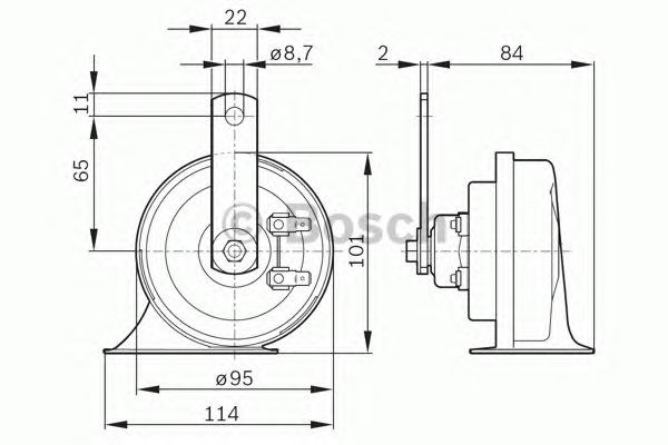 Сигнал звуковой 0986AH0507 BOSCH