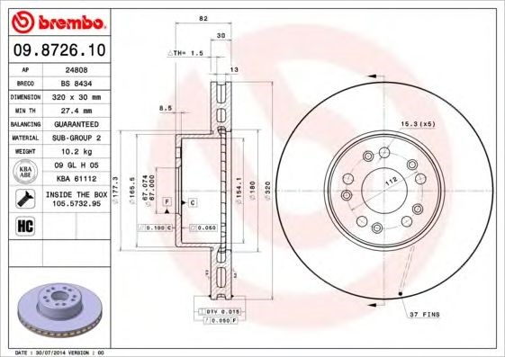 09872610 Brembo