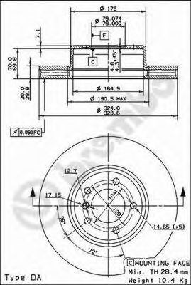 Передний тормозной диск 09917211 BREMBO