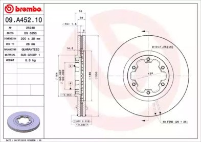 Ротор тормозной 09A45210 BREMBO
