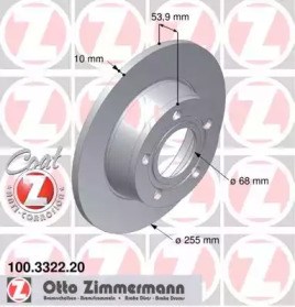 Тормозные диски 100332220 ZIMMERMANN