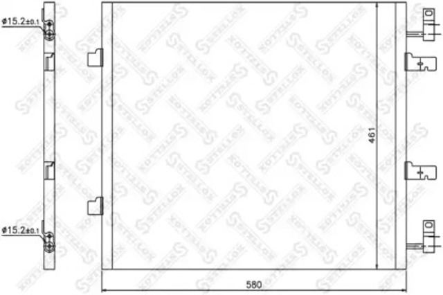 Конденсатор кондиционера 1045666SX STELLOX