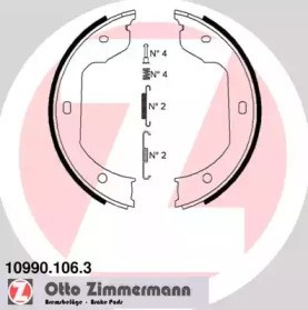 Колодки ручника/стоянкового гальма 109901063 Zimmermann