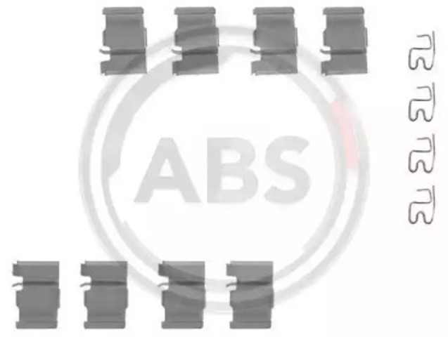 Комплект пружинок крепления дисковых колодок, задних 1133Q ABS