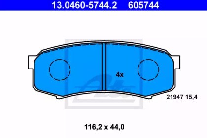 Комплект тормозных колодок 13.0460-5744.2