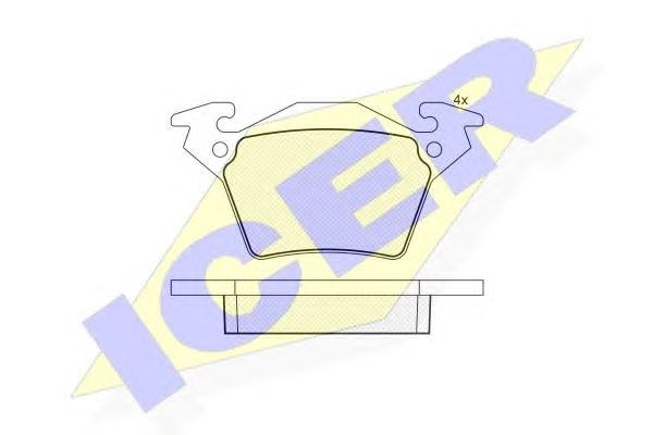 Колодки дисковые  141284 ICER