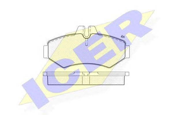 Задние дисковые колодки 141289 ICER
