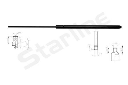 Газовый упор багажника 1418810 STARLINE