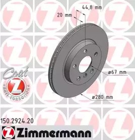 Тормоз дисковый передний 150292420 ZIMMERMANN