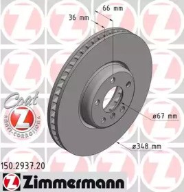 Диск тормозной передний 150293720 ZIMMERMANN