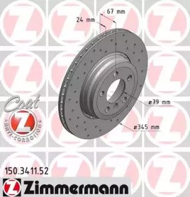 ZIMMERMANN 150341152 Тормозные диски в наличии Днепр