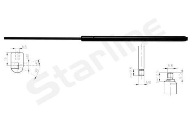 Амортизатор двери багажника 1642803 STARLINE